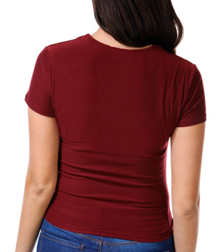 Thumbnail 3: 7TH & HUDSON 7th & Hudson Juniors Solid Short Sleeve Double Layer Top 