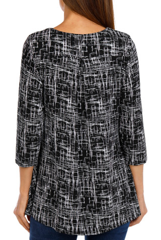 Thumbnail 3: Khakis & Co Khakis & Co Petite 3/4 Sleeve Print Top 