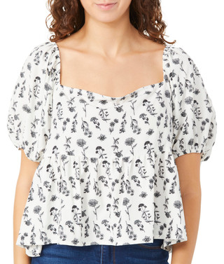 Thumbnail 1: DISCREET Discreet Juniors Tie Back Peplum Top 