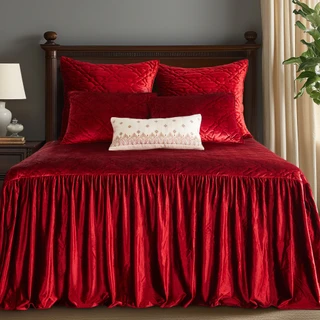 Thumbnail 1: Levtex Home Levtex Home Caserta Velvet Red Reversible Bedspread 