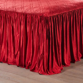 Thumbnail 4: Levtex Home Levtex Home Caserta Velvet Red Reversible Bedspread 