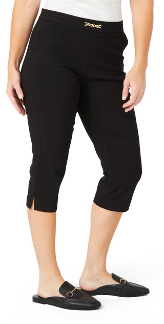 Thumbnail 3: Counterparts Counterparts Petite Solid Chain Waist Capris 