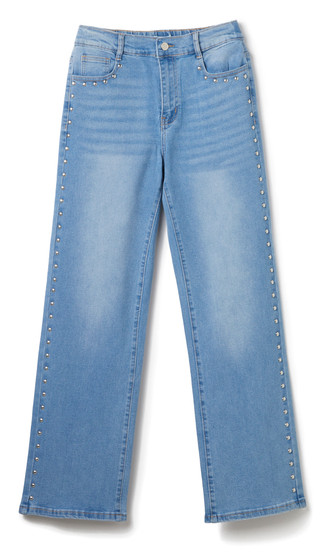 Thumbnail 1: No Comment No Comment Juniors Studded Straight Leg Jeans 