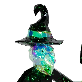 Thumbnail 18: Kurt Adler Kurt Adler 3 Pc. Pre-lit Holographic Witch & Two Ghosts Set 