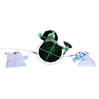 Thumbnail 20: Kurt Adler Kurt Adler 3 Pc. Pre-lit Holographic Witch & Two Ghosts Set 