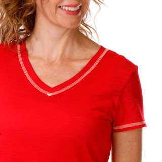 Thumbnail 2: Blue Sol Blue Sol Petite Solid Luxey Short Sleeve V-Neck Top 