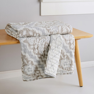 Thumbnail 6: Levtex Home Levtex Home Becker Taupe Quilted Throw 