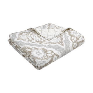 Thumbnail 4: Levtex Home Levtex Home Becker Taupe Quilted Throw 