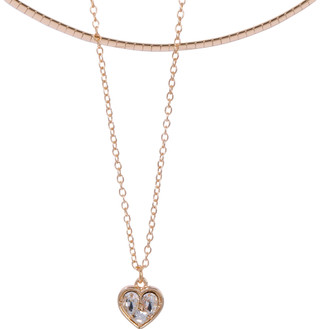 Thumbnail 2: NINE WEST Nine West 17/18 In. Heart Multi Row Necklace 