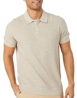 Thumbnail 2: Van Heusen Van Heusen Mens Short Sleeve Smart Temp Textured Polo Shirt 