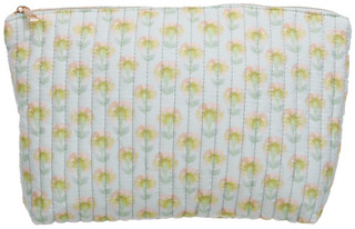 Thumbnail 1: BLUSH CRUSH Blush Crush Aqua Floral Quilted Cosmetic Bag 