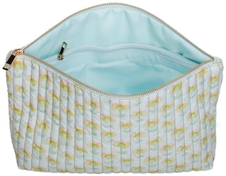 Thumbnail 2: BLUSH CRUSH Blush Crush Aqua Floral Quilted Cosmetic Bag 