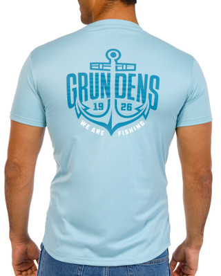 Thumbnail 1: GRUNDENS Men's Short Sleeve Logo Anchor Shirt 