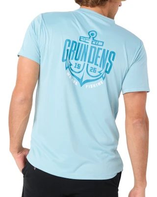 Thumbnail 11: GRUNDENS Men's Short Sleeve Logo Anchor Shirt 