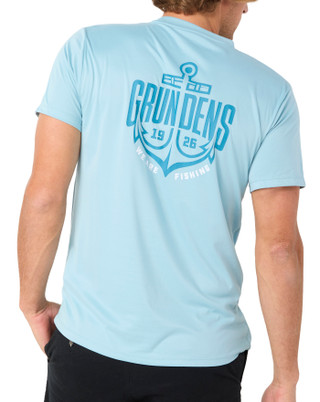 Thumbnail 7: GRUNDENS Men's Short Sleeve Logo Anchor Shirt 