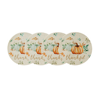 Thumbnail 2: AVANTI Avanti Set of 4 Grateful Patch Round Placemats 