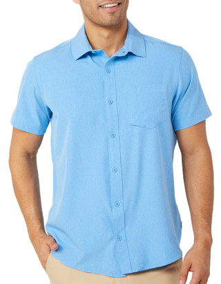 Thumbnail 1: Hurley Hurley Mens Short Sleeve Tech Chambray Woven Shirt 