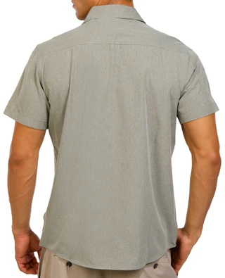 Thumbnail 2: Hurley Hurley Mens Short Sleeve Tech Chambray Woven Shirt 