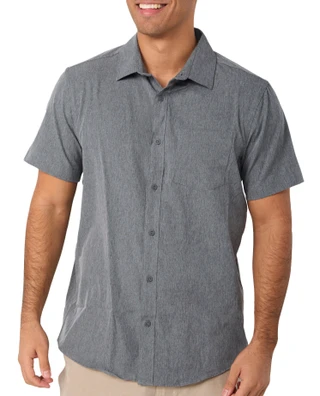 Thumbnail 1: Hurley Hurley Mens Short Sleeve Tech Chambray Woven Shirt 