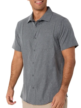 Thumbnail 3: Hurley Hurley Mens Short Sleeve Tech Chambray Woven Shirt 