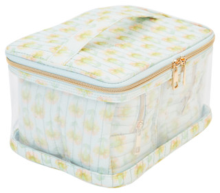 Thumbnail 3: BLUSH CRUSH Blush Crush 3 Pc Clear Floral Quilted Cosmetic Case 