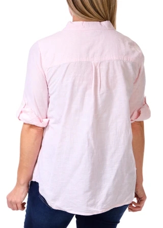 Thumbnail 2: Dash Dash Petite 3/4 Sleeve Button Down Top 