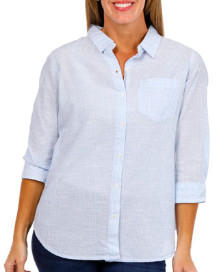 Thumbnail 1: Dash Dash Petite 3/4 Sleeve Button Down Top 