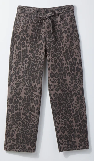Thumbnail 4: COPPERFLASH Copper Flash Womens Straight Leg Leopard Print Jeans 