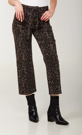 Thumbnail 3: COPPERFLASH Copper Flash Womens Straight Leg Leopard Print Jeans 