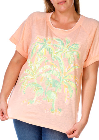 Thumbnail 4: Democracy Democracy Plus Short Sleeve Embroidered Print Tee 