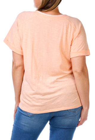 Thumbnail 6: Democracy Democracy Plus Short Sleeve Embroidered Print Tee 