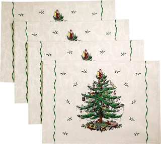 Thumbnail 1: Spode Spode 4 Pk Christmas Tree Green Placemats 