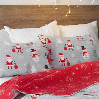 Thumbnail 8: AVANTI Ho Ho Ho Quilt Set 