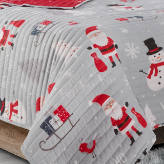 Thumbnail 1: AVANTI Ho Ho Ho Quilt Set 