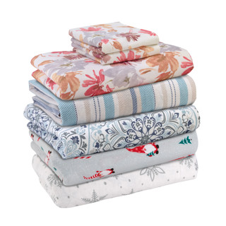 Thumbnail 29: AVANTI Cypress Mosaic Flannel Sheet Set 