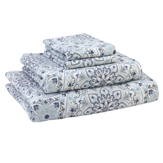 Thumbnail 10: AVANTI Cypress Mosaic Flannel Sheet Set 