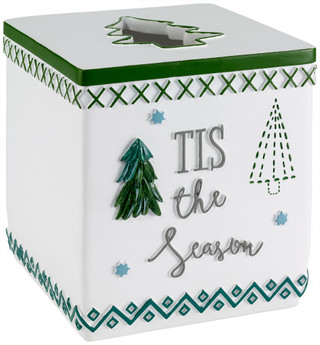 Thumbnail 1: AVANTI Avanti Christmas Trees Tissue Box Cover 