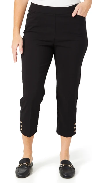 Thumbnail 1: Counterparts Counterparts Womens Pearl Button Hem Capris 