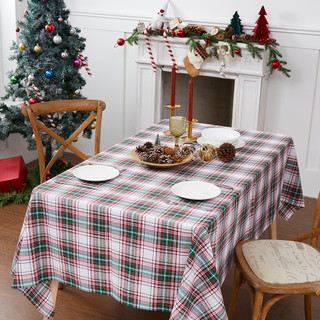 Thumbnail 1: AVANTI Avanti Holiday Plaid 60 in. x 84 in. Tablecloth 