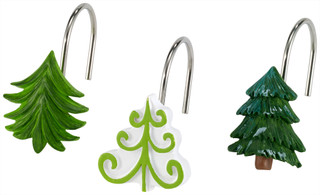 Thumbnail 1: AVANTI Avanti Christmas Trees 12-pc. Shower Curtain Hooks 