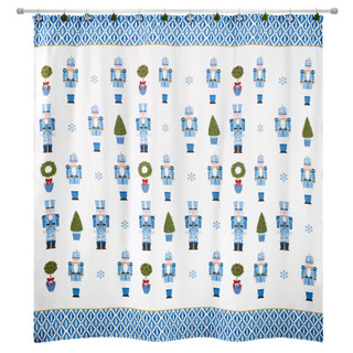 Thumbnail 1: AVANTI Avanti Nutcracker Trellis Shower Curtain 