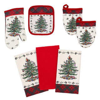 Thumbnail 4: Spode Spode Christmas Tree Tartan 52 x 70 Tablecloth 