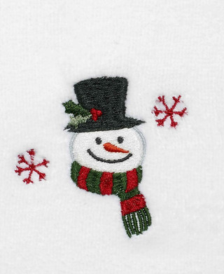 Thumbnail 4: AVANTI Avanti Linens Winter Snowman 2-Pack Fingertip Towel Set 