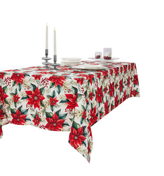 Thumbnail 6: AVANTI Avanti Poinsettia 60 in. x 102 in. Tablecloth 
