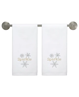 Thumbnail 1: AVANTI Avanti Linens Snowflake 2-Pack Hand Towel Set 