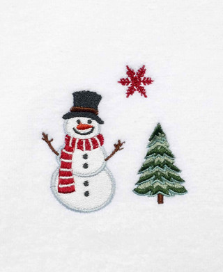 Thumbnail 4: AVANTI Avanti Linens Winter Snowman 2-Pack Hand Towel Set 