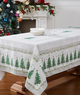 Thumbnail 3: AVANTI Avanti Trees 60 in. x 120 in. Tablecloth 