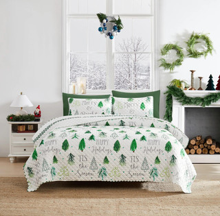 Thumbnail 1: AVANTI Avanti Christmas Trees Quilt Set 