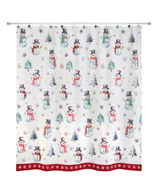 Thumbnail 4: AVANTI Avanti Linens Winter Snowman Shower Curtain 