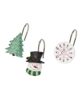 Thumbnail 1: AVANTI Avanti Linens Winter Snowman 12 pc. Shower Hook Set 